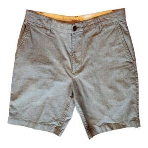 Dockers Shorts Chino Chambray Light Blue Casual Flat Front Pockets Mens Size 29